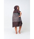 AFTER ESSENTIALS PONCHO SAILOR STRIPES - BLACK